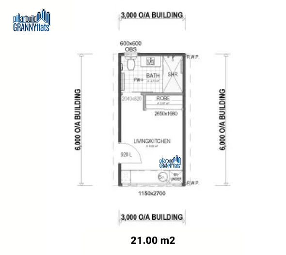 21m2 floor plan