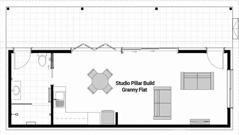 studio plan pool house