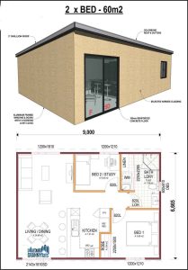 2 Bedroom 60m2 Design 3