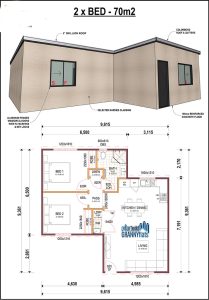 2 Bedroom 70m2 Design