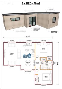 2 Bedroom 70m2 Design 2